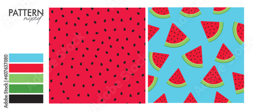 Samba Design: Watermelon Seamless Pattern.