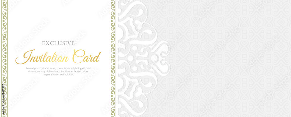 Gold invitation background style ornamental pattern Gold invitation background style ornamental pattern