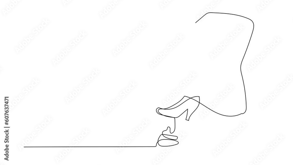 Animated self drawing of continuous line draw Arab businesswoman feet stepping into a pile of dog poop. Unexpected problems, bad day or karma concept. Shit happens. Full length single line animation Animated self drawing of continuous line draw Arab businesswoman feet stepping into a pile of dog poop. Unexpected problems, bad day or karma concept. Shit happens. Full length single line animation