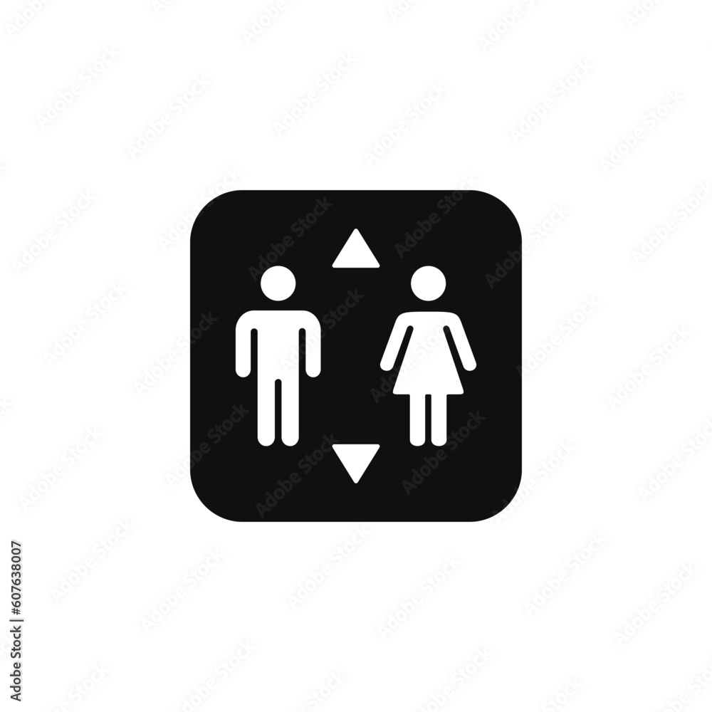 Elevator lift symbol icon isolated on white background Elevator lift symbol icon isolated on white background