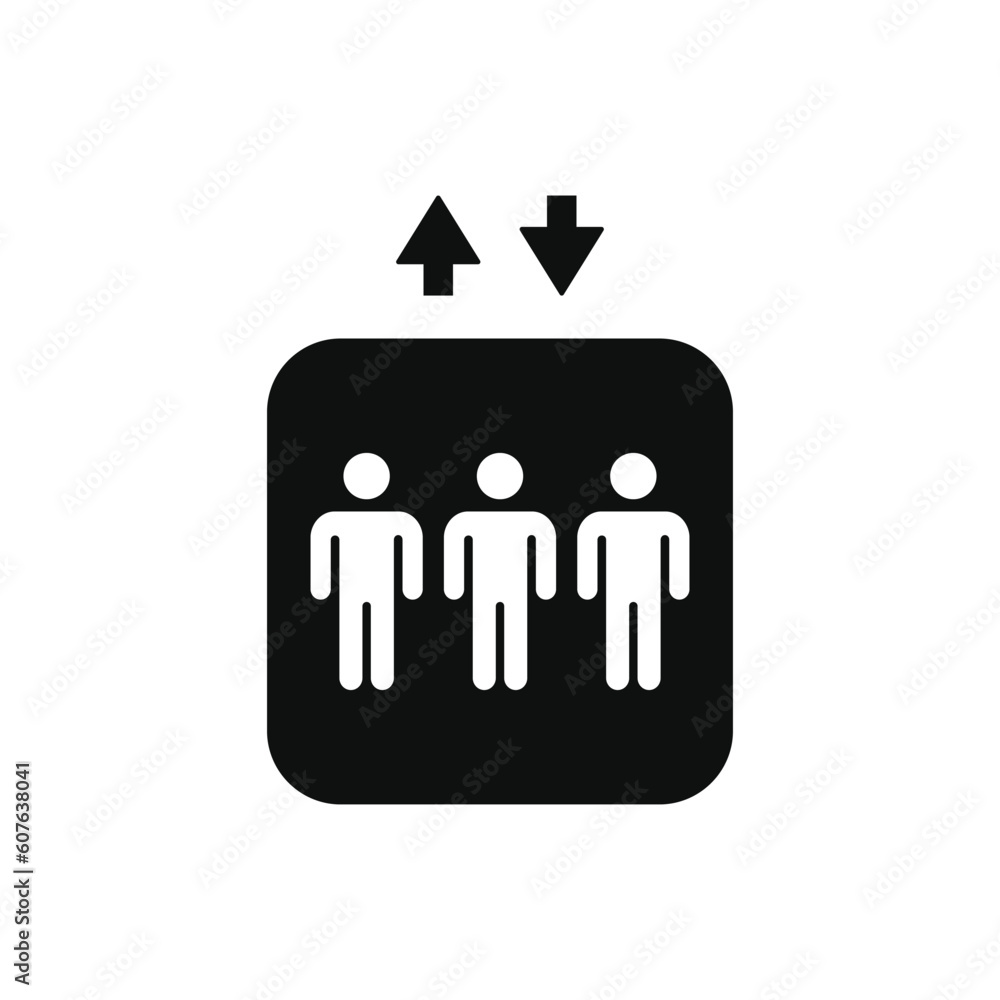 Elevator lift symbol icon isolated on white background