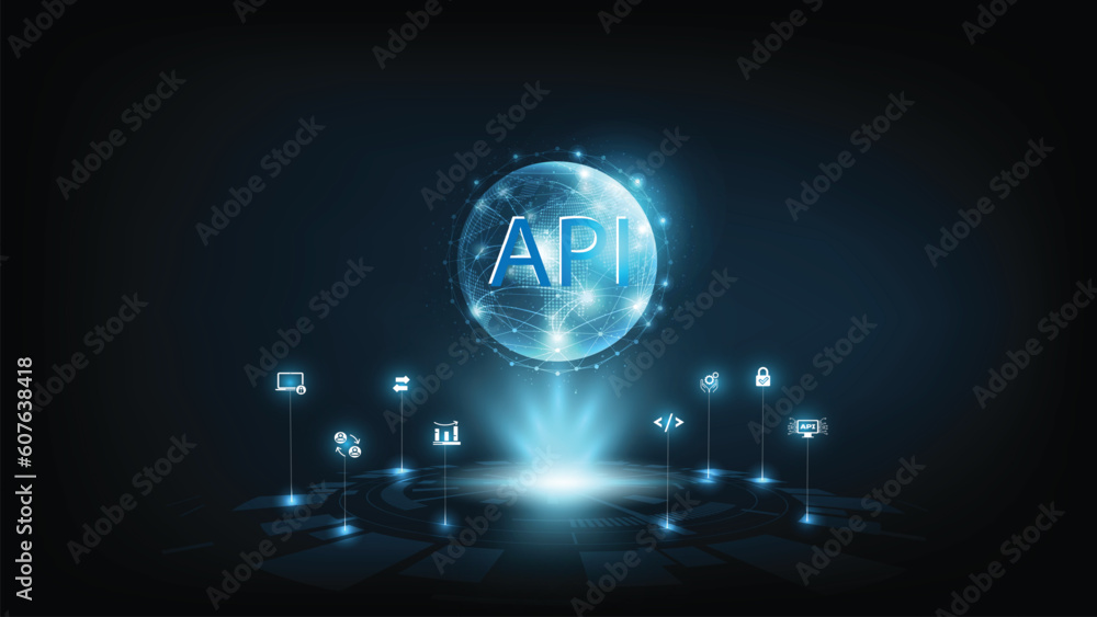 API - Application Programming Interface. Software development tool. Business, internet and technology concept. API - Application Programming Interface. Software development tool. Business, internet and technology concept.