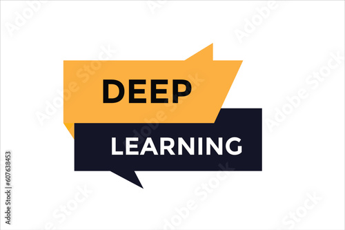 Deep learning button web banner templates. Vector Illustration 
