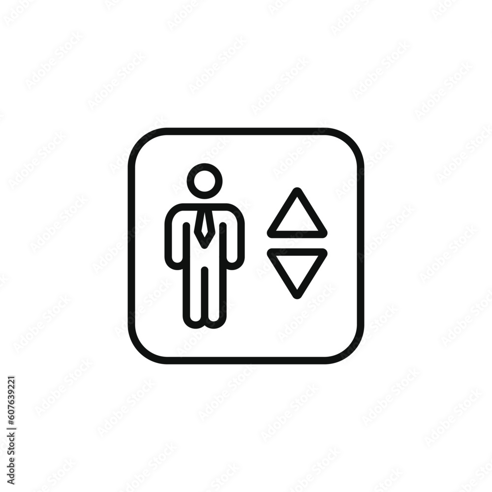 Elevator lift symbol icon isolated on white background Elevator lift symbol icon isolated on white background