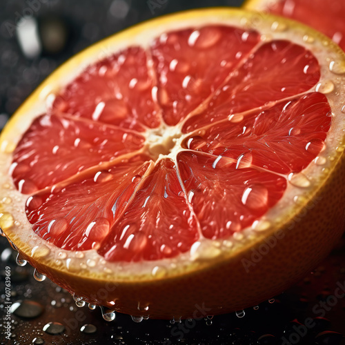 close up of grapefruit - generative ai