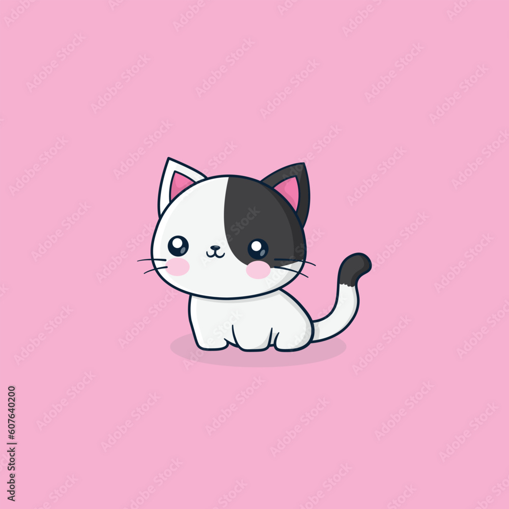super cute cat vector art super cute cat vector art