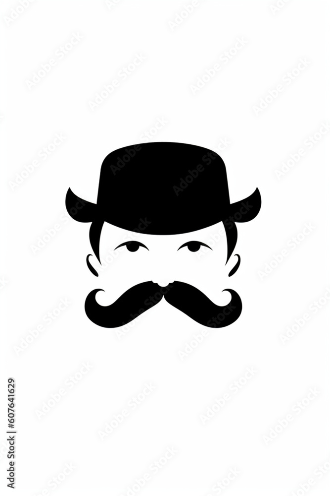 mustache barber vector  illustration cartoon