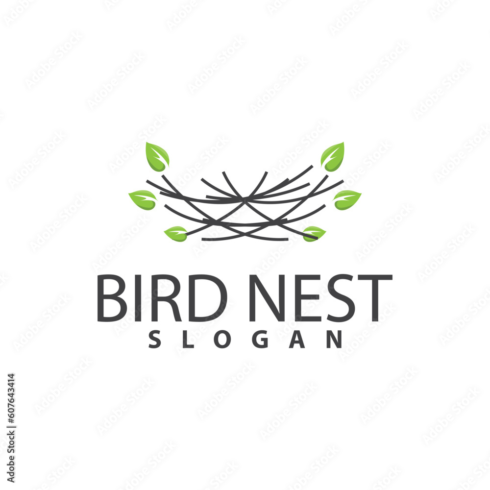 Bird Nest Logo, Bird House Shelter Vector, Modern Line Design Minimalist Style, Symbol Template Icon Bird Nest Logo, Bird House Shelter Vector, Modern Line Design Minimalist Style, Symbol Template Icon