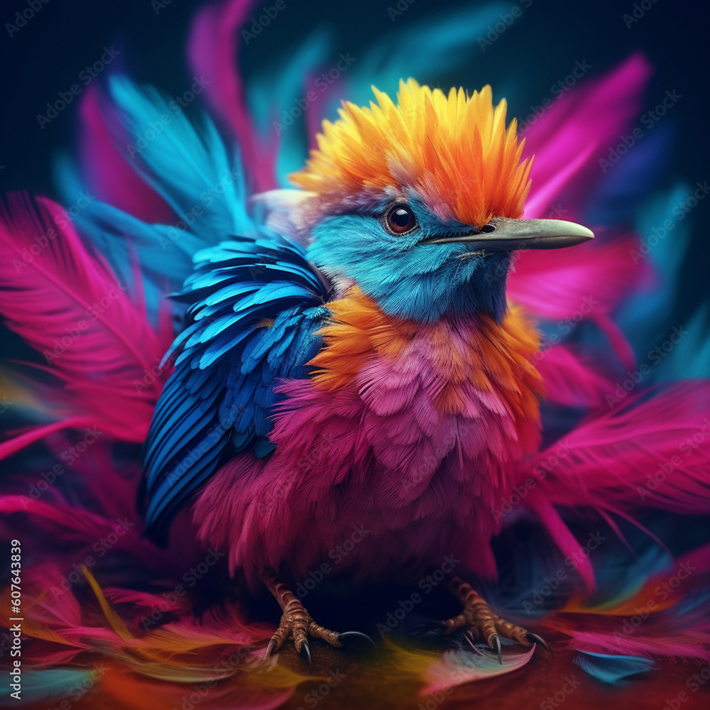 Fototapeta premium Colored bird 