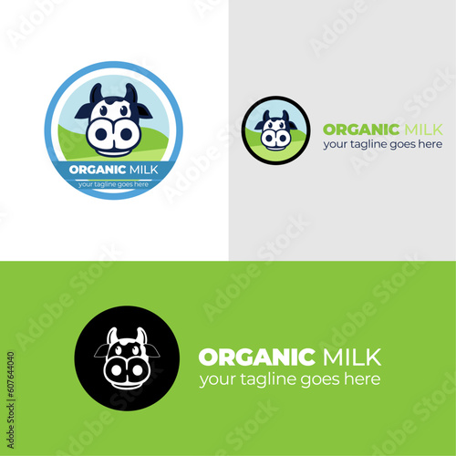 Organic Milk Dairy Logo Design