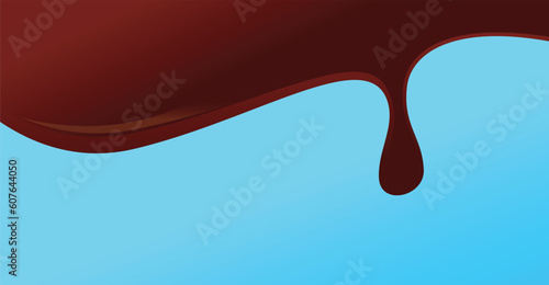 melted blue and brown background with empty space