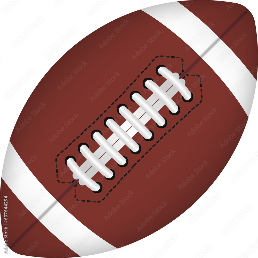 American Football Ball Illustration in Transparent Background American Football Ball Illustration in Transparent Background