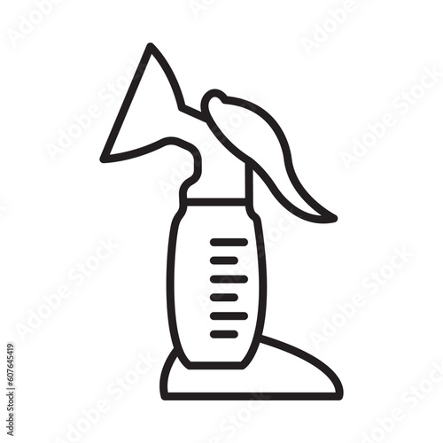 BREAST PUMP design vector icon design vector line icon svg