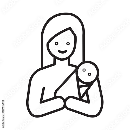 LULL A BABY design vector icon design vector line icon svg