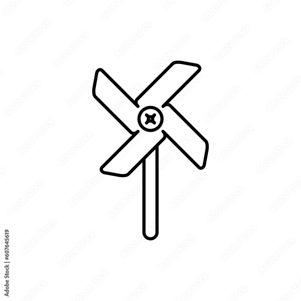 Pinwheel outline icon. Design element of Summer time vacation, vector illustration in trendy style. Editable graphic resources for many purposes. Pinwheel outline icon. Design element of Summer time vacation, vector illustration in trendy style. Editable graphic resources for many purposes.
