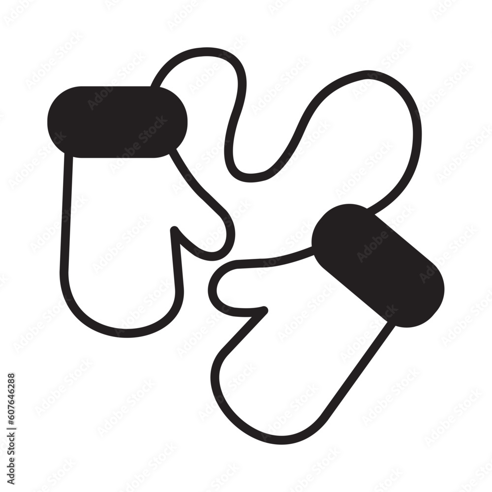 Solid Line BABY GLOVES design vector icon design vector line icon svg Solid Line BABY GLOVES design vector icon design vector line icon svg