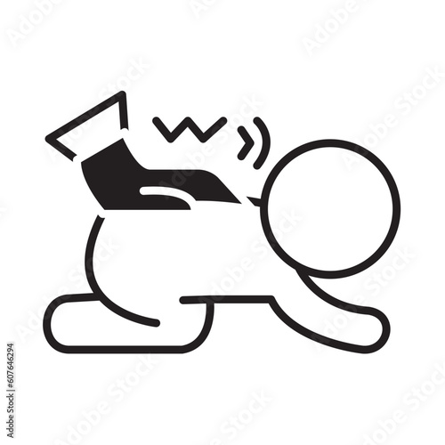 Solid Line BABY MASSAGE design vector icon design vector line icon svg