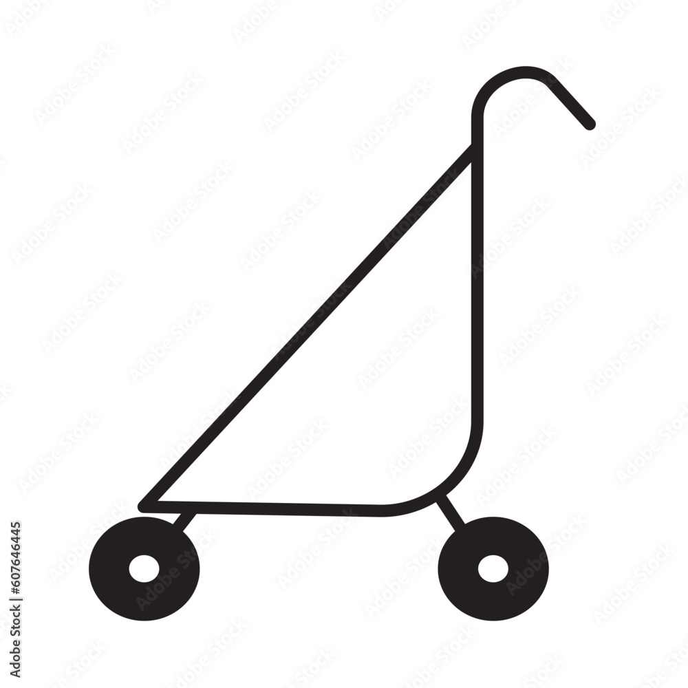 Solid Line STROLLER design vector icon design vector line icon svg Solid Line STROLLER design vector icon design vector line icon svg
