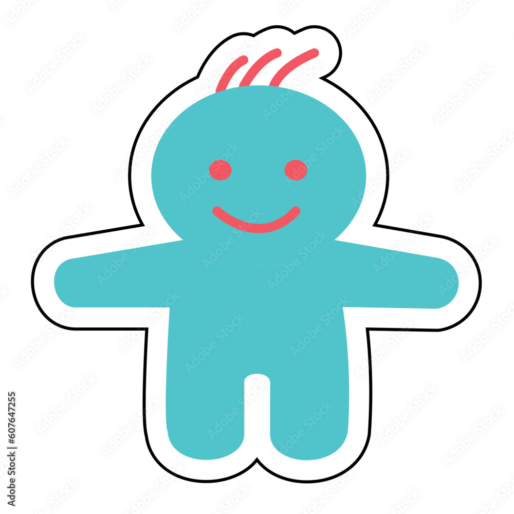 Sticker A BOY design vector icon design vector line icon svg Sticker A BOY design vector icon design vector line icon svg