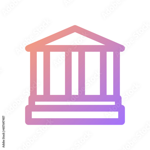 pantheon icon flat style vector