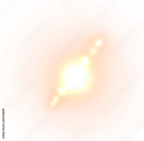 Transparent glowing special sun lens flare effect. PNG file. photo