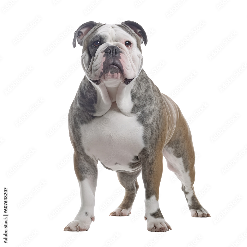 bulldog isolated on white