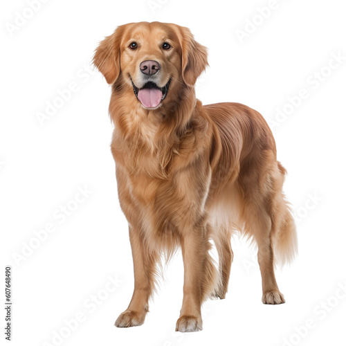 golden retriever isolated on white background