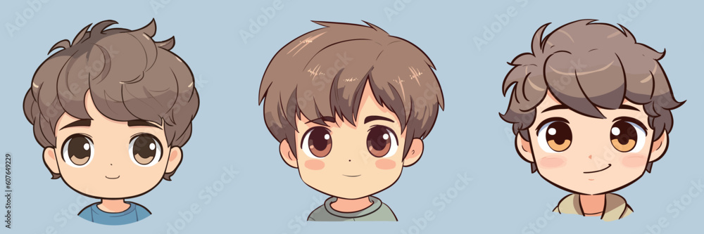 Cute boy cartoon avatar vector illustration Cute boy cartoon avatar vector illustration
