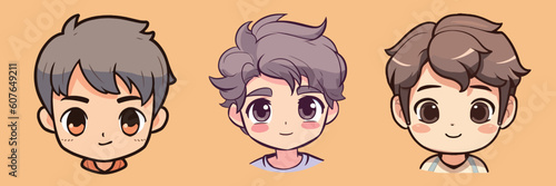 Cute boy cartoon avatar vector illustration