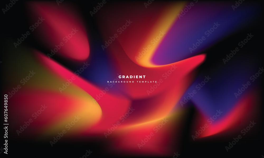 Colorful gradient mesh background template copy space. Fluid colour background suitable for landing page, poster, banner, pamphlet, cover, leaflet, or flyer.