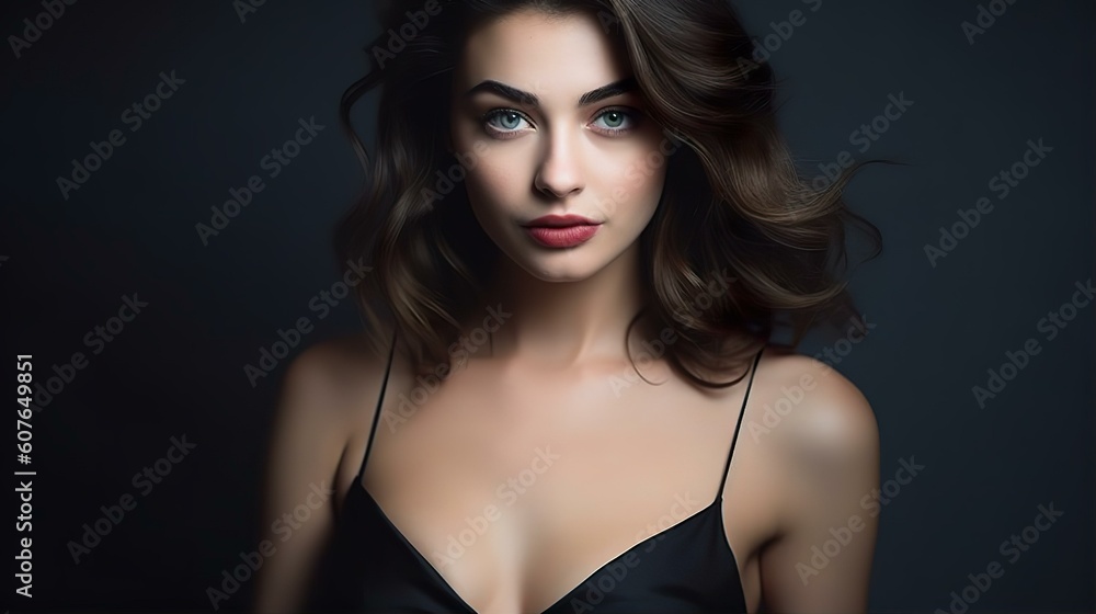Naklejka premium パーティーに来たセクシーで魅力的なセレブ女性・ハリウッド女優・モデル 