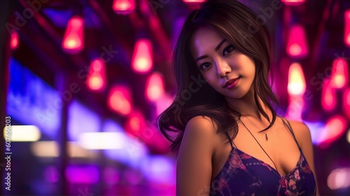 クラブ・パーティーで夜遊びをするパリピの女性（Generative AI）
