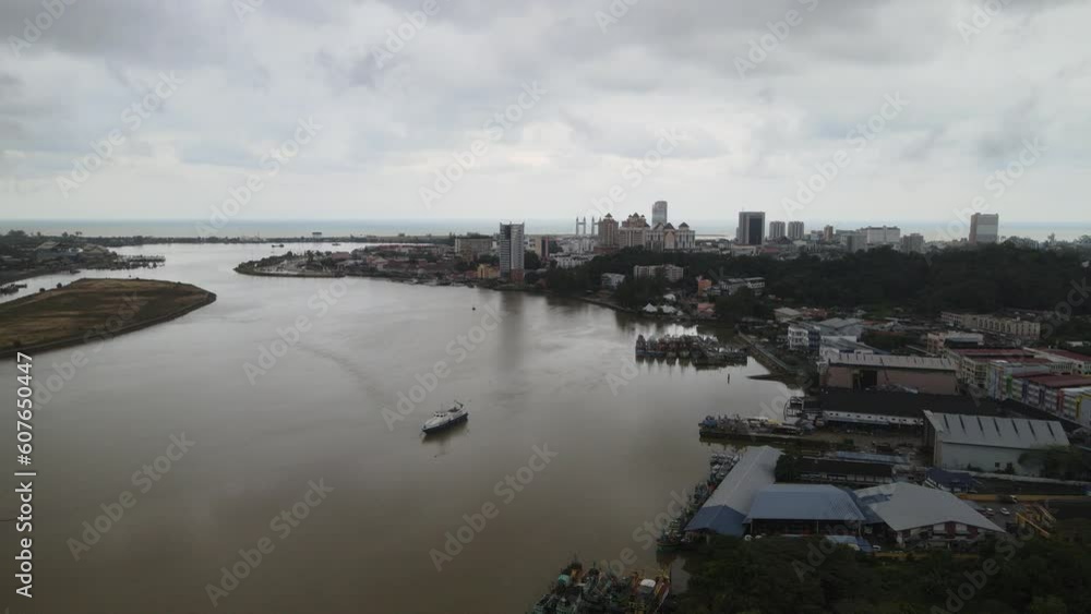 The aerial view of Kuala Terengganu in Malaysia The aerial view of Kuala Terengganu in Malaysia