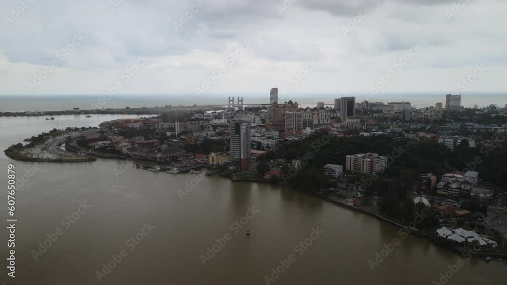 The aerial view of Kuala Terengganu in Malaysia The aerial view of Kuala Terengganu in Malaysia