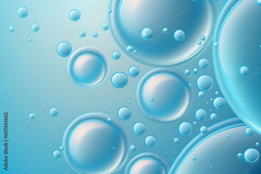 Liquid drop water color background for display product with Generative Ai. Cosmetic beauty.