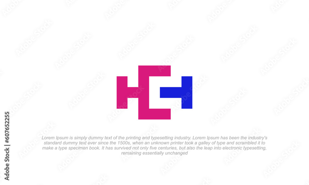 monogram logo style initial letter H C H monogram logo style initial letter H C H