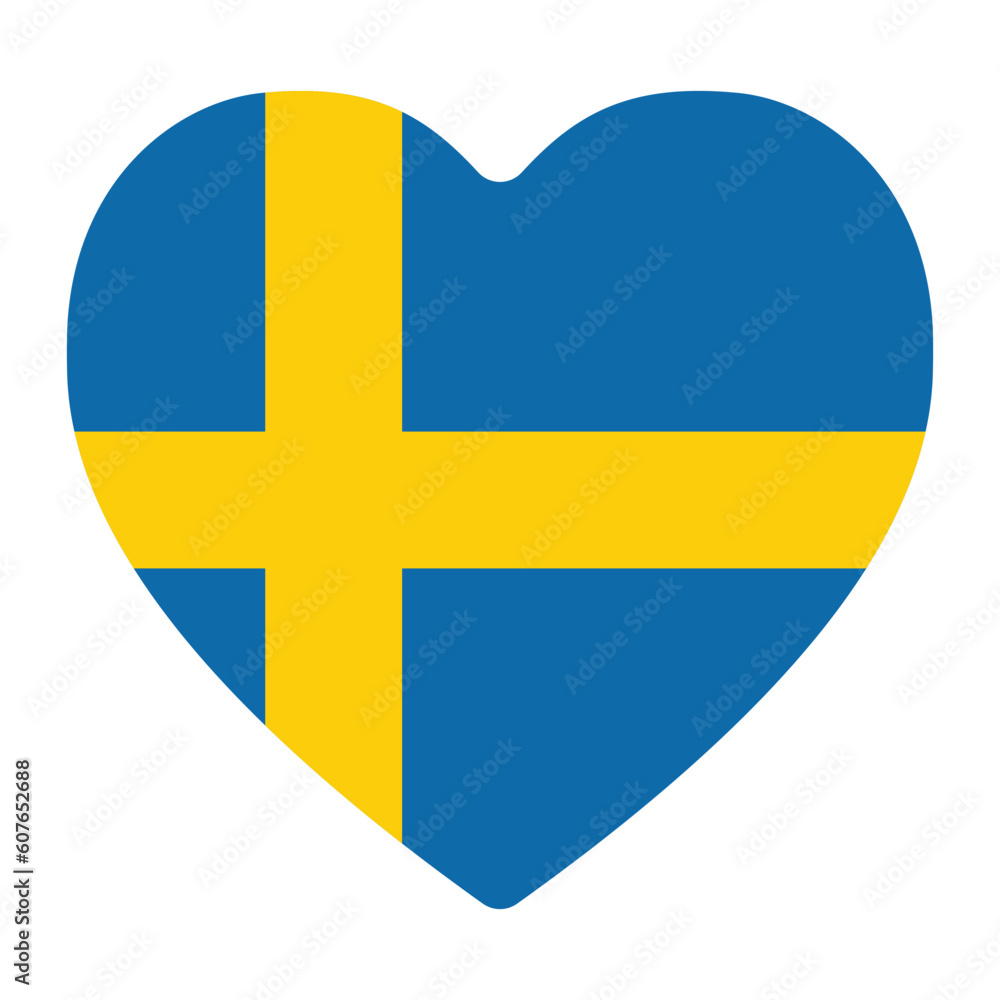 Flag of Sweden in shape. Sweden flag in shape Flag of Sweden in shape. Sweden flag in shape