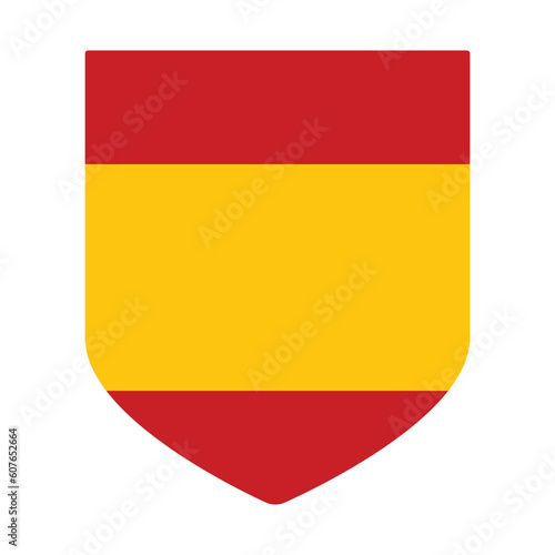 Flag of Spain in shape. Spanish flag in shape.