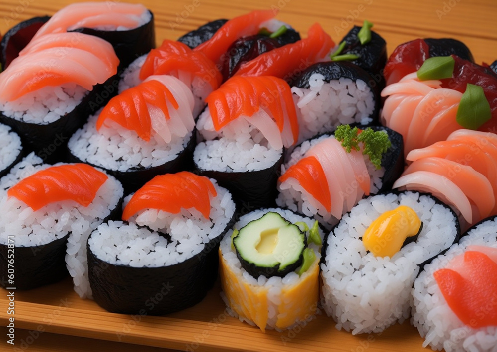 Japanese sushi food. AI generated Japanese sushi food. AI generated