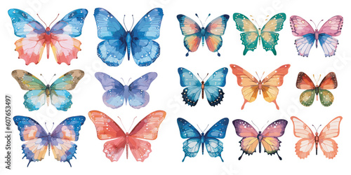 watercolor butterfly clipart for graphic resources
