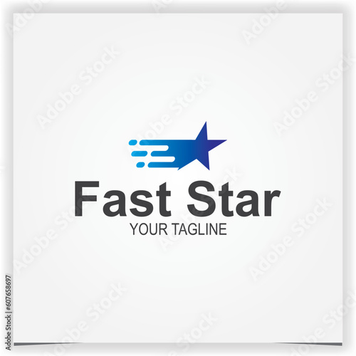 fast star logo premium elegant template vector eps 10