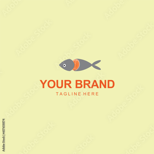 truncated fish logo suitable for your restaurant