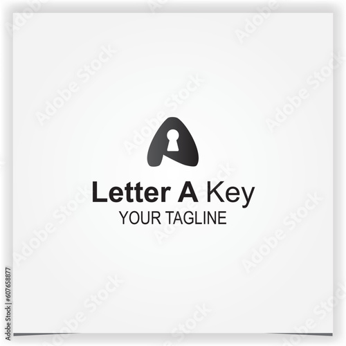 simple letter a key hole logo premium elegant template vector eps 10