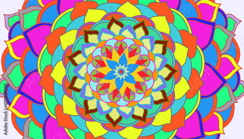Colorful mandala background illustration