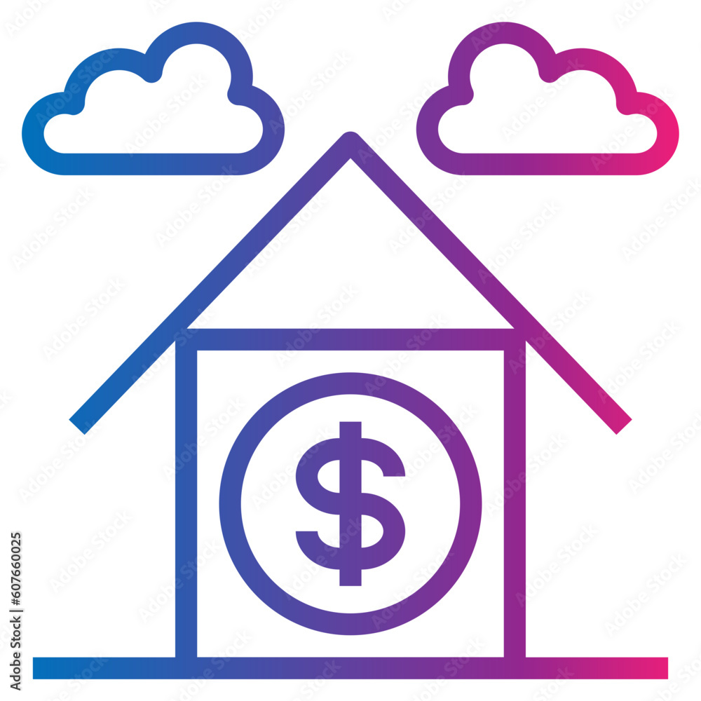 bank gradient style icon bank gradient style icon