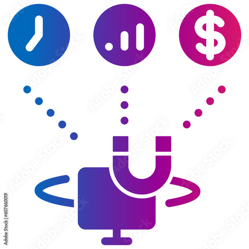 attract gradient style icon