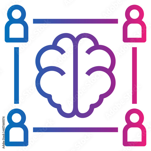 brain gradient style icon