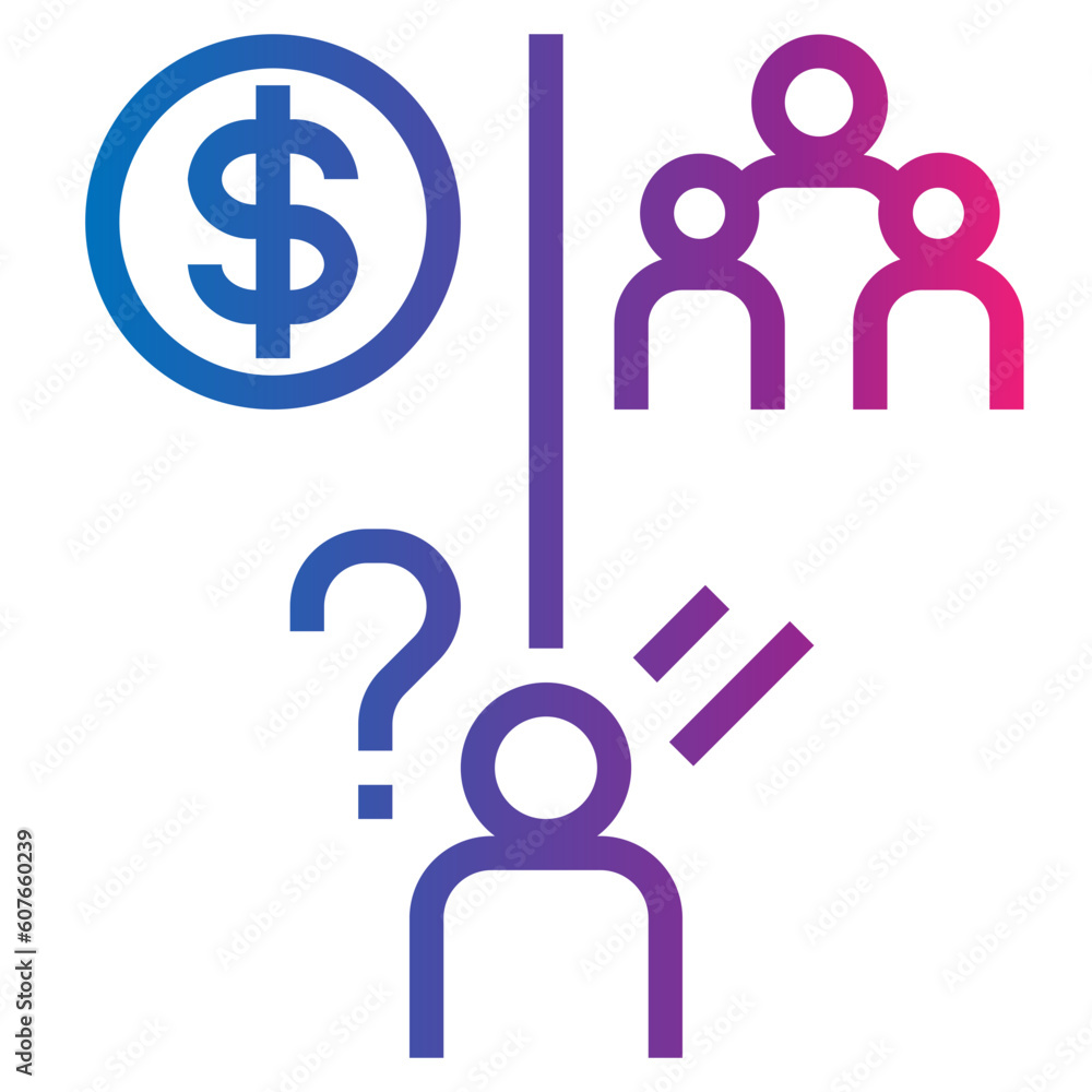 choice gradient style icon choice gradient style icon