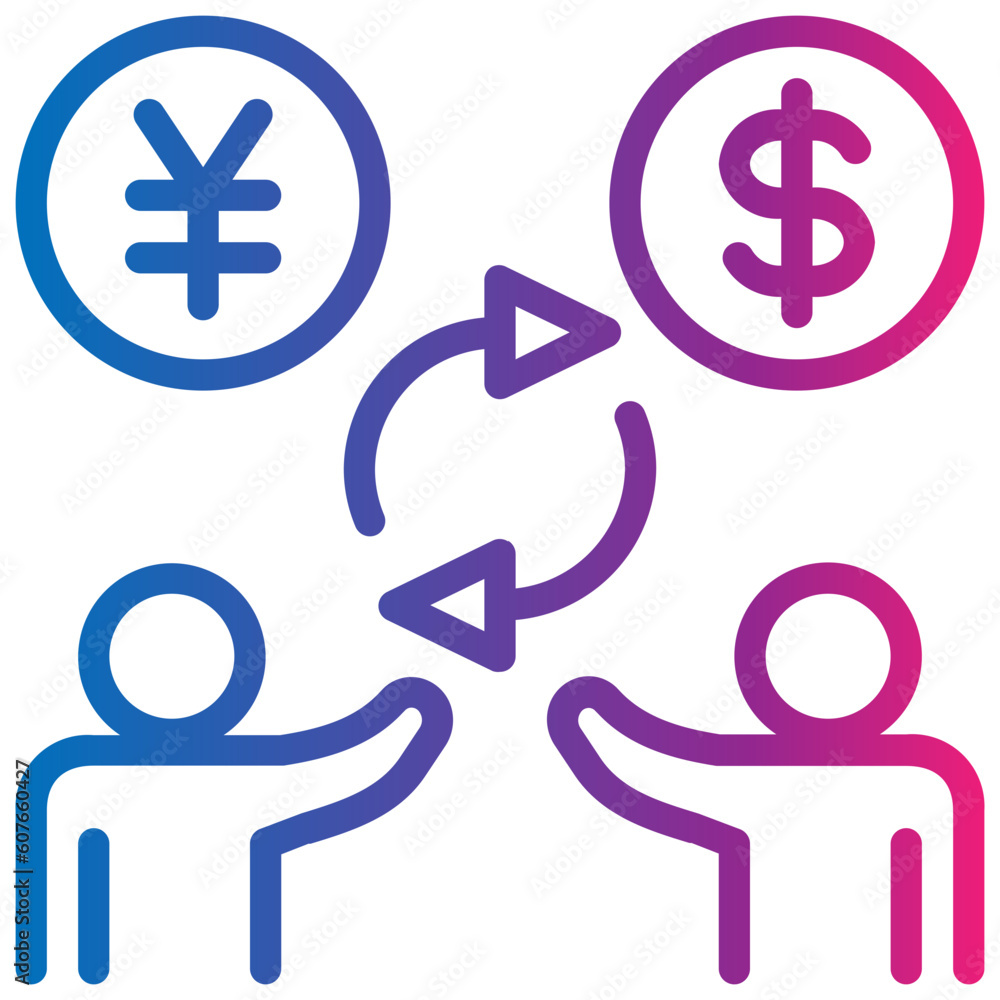 currency gradient style icon currency gradient style icon