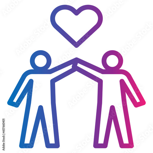 couple gradient style icon
